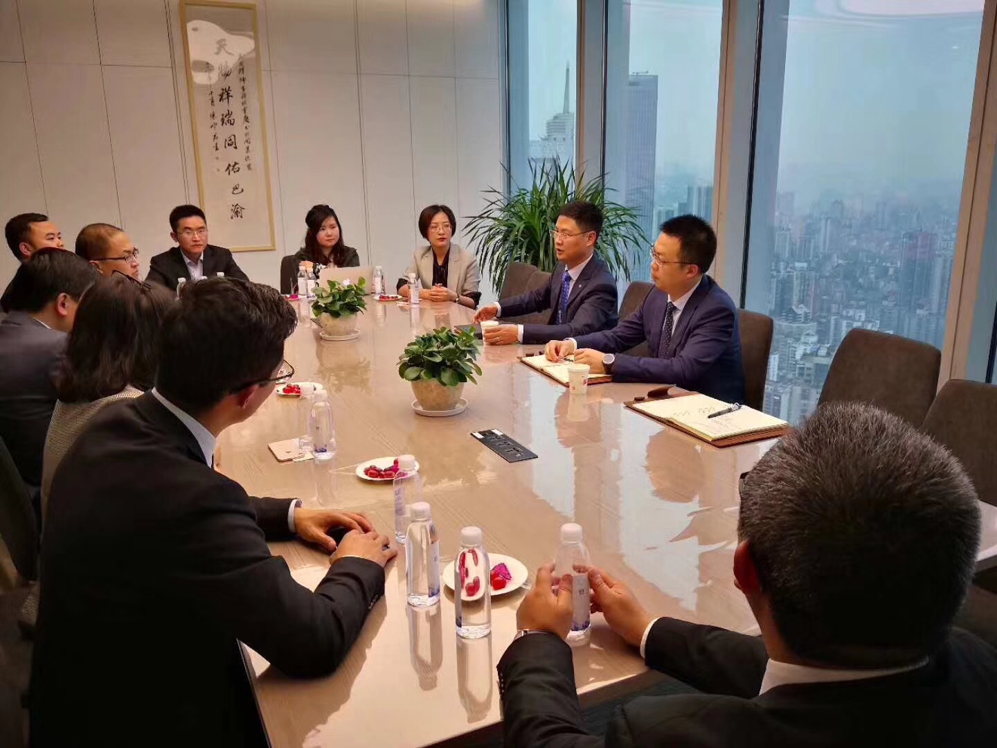 我所合伙人,律师一行到天同律师事务所(重庆分所)拜访